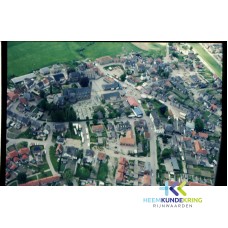 Luchtfoto Oud Lobith Markt- Tuinstraat-dorpsdijk -nieuwstad- smidstraat tolhuisstraat Coll. G.B. Janssen